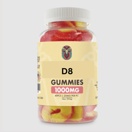 D8 Gummies 1000mg - Peach Rings