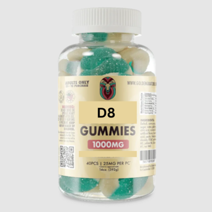 D8 Gummies 1000mg - Blue Raspberry Rings